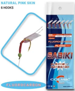 Colmic Sabiki Fluorocarbon FL-050 1,75m/0,29mm (6 X 5cm/0,21mm Hook Size 8JP)