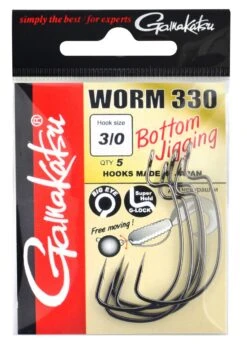 Gamakatsu Worm 330 Bottom Jigging Hooks Size 5/0 -Viswinkel 1a9d11432596e9bd