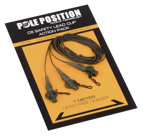 Pole Position CS Leadclip + Leader Action Pack Weed 45lb 1m (3pcs) 8 Pole Position CS Leadclip + Leader Action Pack Weed 45lb 1m (3pcs) - Afbeelding 6
