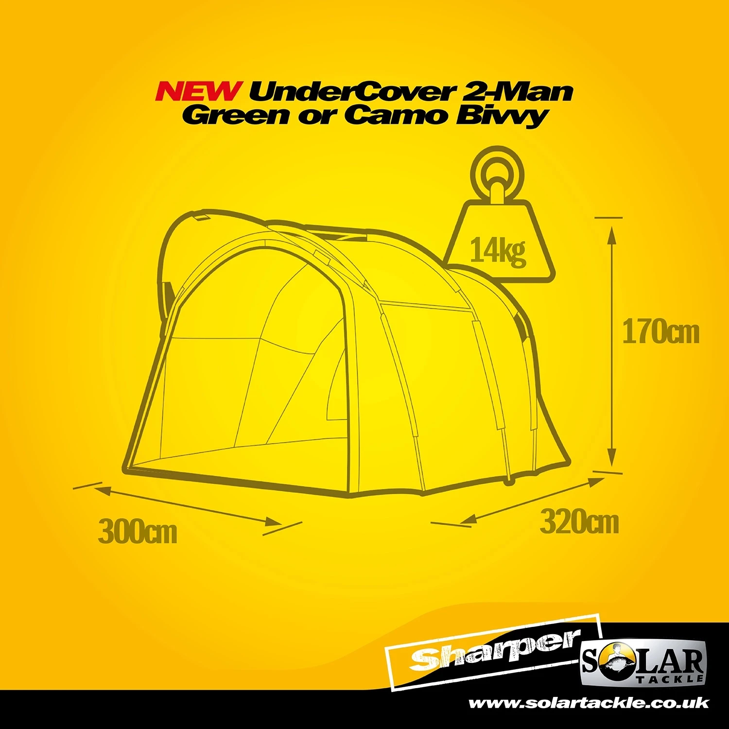 Solar Undercover 2-Man Bivvy Green 3 Solar Undercover 2-Man Bivvy Green