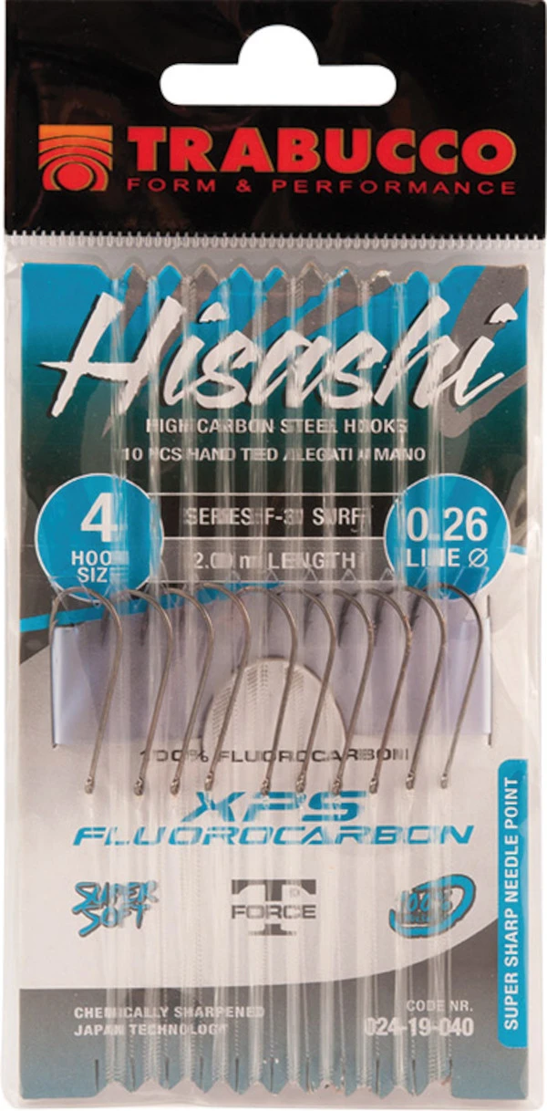 Trabucco Hisashi F-31 Surf XPS Fluorocarbon Hook Size 14 0,16mm/200cm 3 Trabucco Hisashi F-31 Surf XPS Fluorocarbon Hook Size 14 0,16mm/200cm
