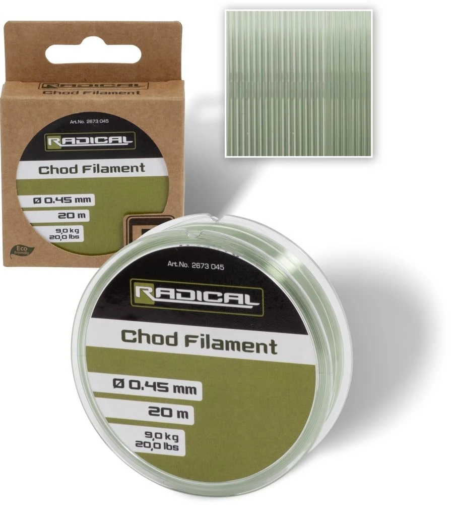 Radical Chod Filament Karper Onderlijnmateriaal 20m (0,45mm) 3 Radical Chod Filament Karper Onderlijnmateriaal 20m (0,45mm)