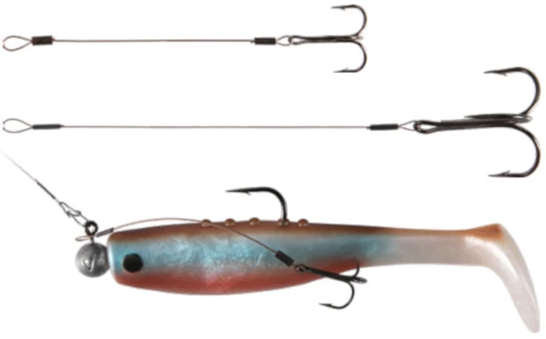 Dragon Treble Hook Stingers Steel Leader 1x7 Surfstrand 13kg 10cm Hook Size 2 2 3 Dragon Treble Hook Stingers Steel Leader 1x7 Surfstrand 13kg 10cm Hook Size 2 2