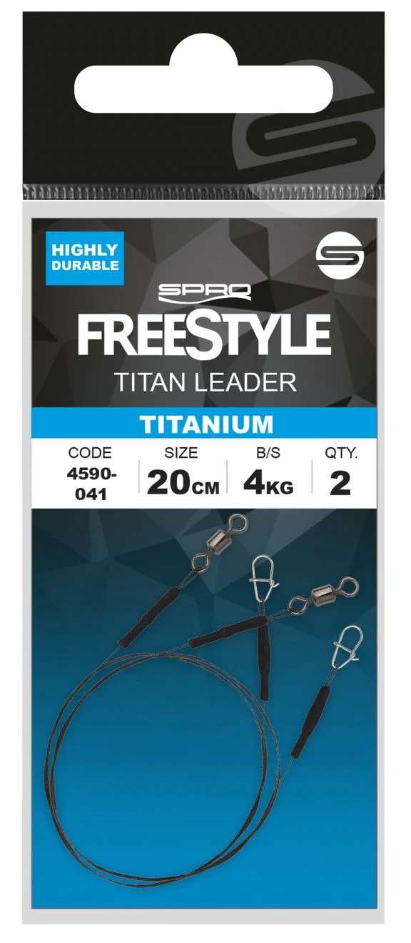 Spro Freestyle Titan Titanium Leader 20cm 0,30mm/8kg 4 Spro Freestyle Titan Titanium Leader 20cm 0,30mm/8kg - Afbeelding 2
