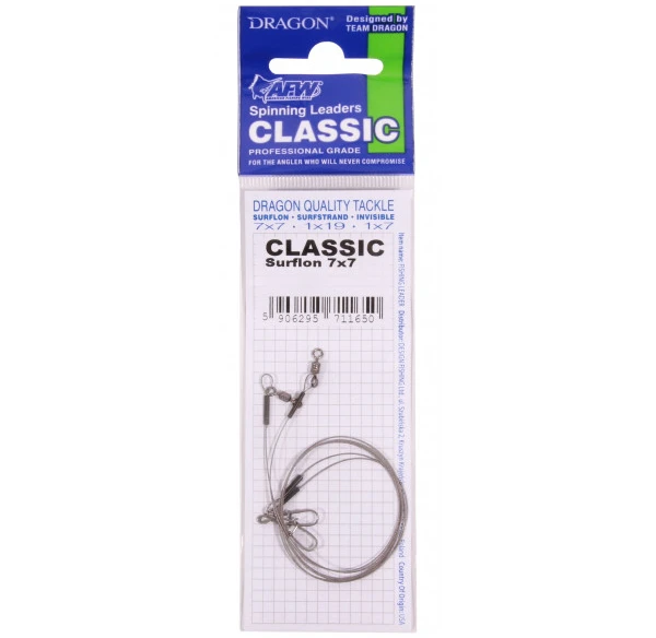 Dragon Surflon Classic Leader 7x7 AFW 9 Kg 40cm 2 Stuk P. Blister 5 Dragon Surflon Classic Leader 7x7 AFW 9 Kg 40cm 2 Stuk P. Blister - Afbeelding 3